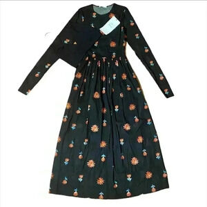 MO&Co Edition Floral Black Maxi with Bralette